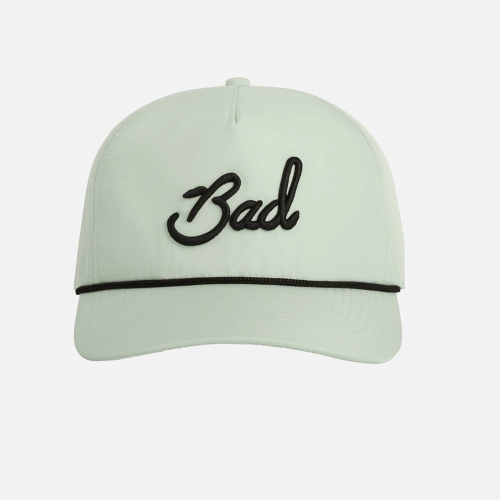 Bad Birdie subtle green mint rope hat